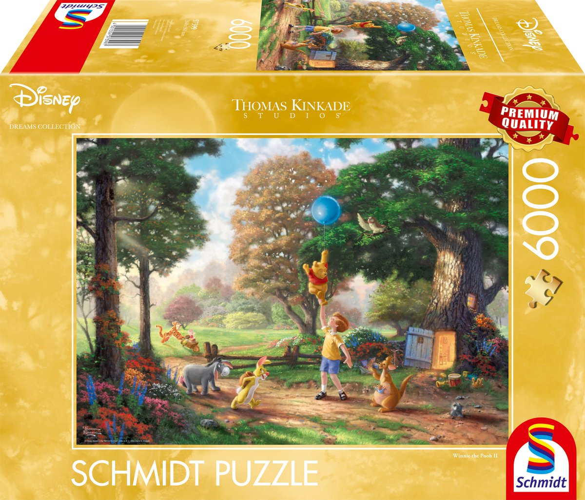 Schmidt - puzzle - disney, winnie pooh - winnie l'ourson - thomas kinkade studios - 6000 pièces - adultes - à partir de 14 ans