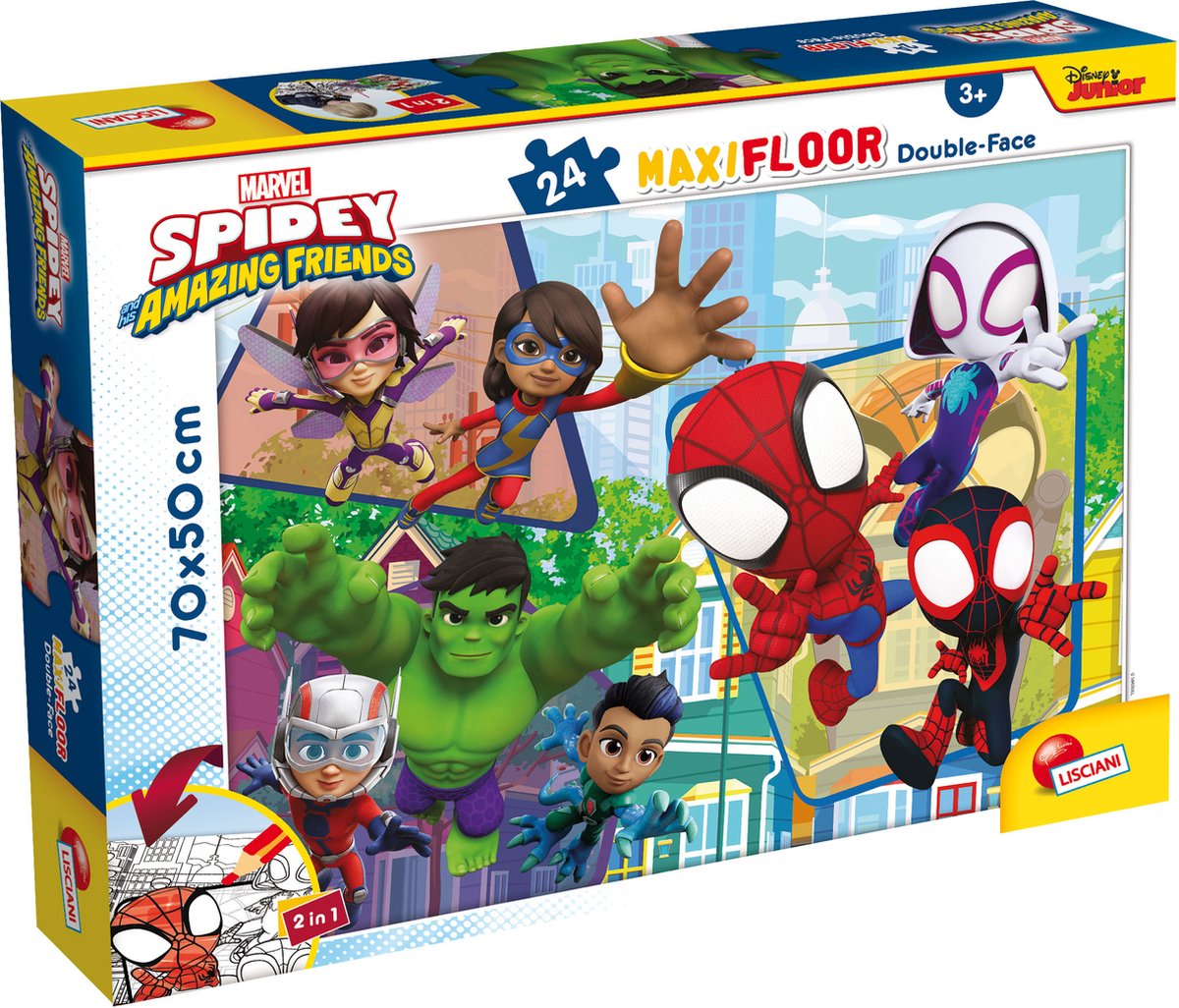 Lisciani merveille puzzle df maxi étage 24 spidey