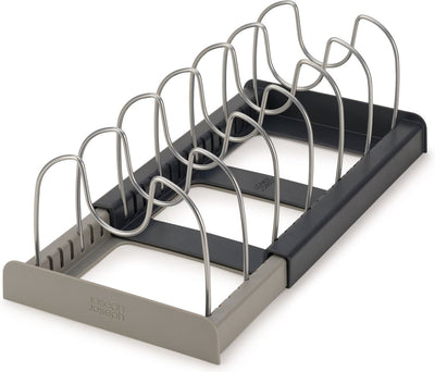 Joseph Joseph Pan Rack - Organisateur extensible pour casseroles, couvercles et ustensiles de cuisson - gris