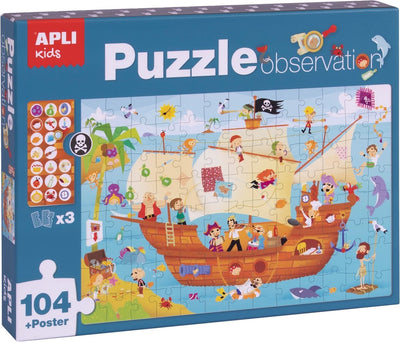 Application | bateau pirate observer puzzle 104 pièces