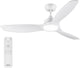 Philips LED Ventilateur à pales fixes Philips avec lampe LED - diamètre : 132 cm - 2650 lumens - lumière blanche réglable de 3000k à 6500k - dimmable jusqu'à 5% - télécommande incluse - blanc