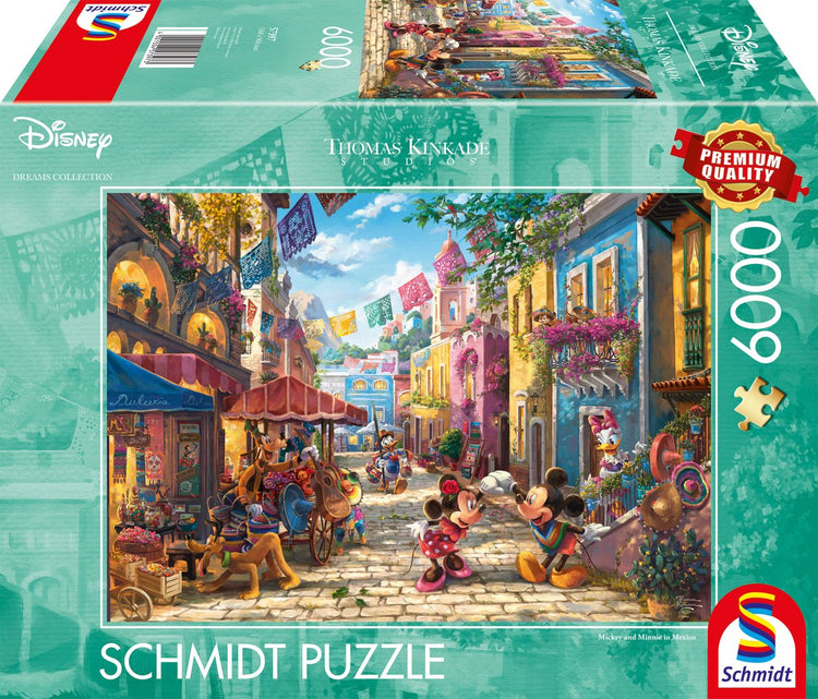Schmidt - puzzle - Disney, Mickey Minnie au Mexique - Thomas Kinkade Studios - 6000 pièces - adultes - à partir de 14 ans
