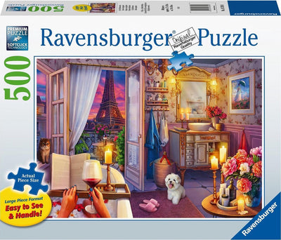 Ravensburger puzzle salle de bain confortable - puzzle - 500 pièces