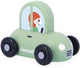 Janod - carrefour - voiture verte en bois