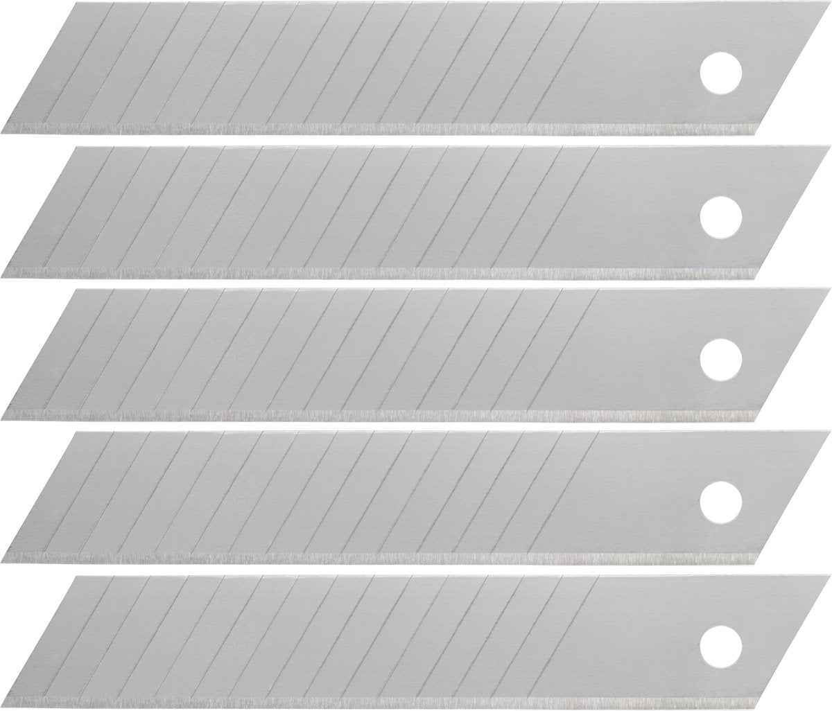 Wolfcraft - 5 couteaux sécables 18 mm - lames de rechange - 15 segments - 4182000
