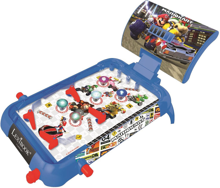 Flipper de table électronique Lexibook Mario Kart avec un superbe design, des sons, des éclairages et des partitions numériques pour jouer seul ou défier vos amis.