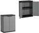 Kis jolly meuble de rangement bas - 68x85x39 cm - gris noir