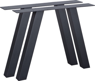 Woood tablo a-legs jardin - métal - noir - lot de 2