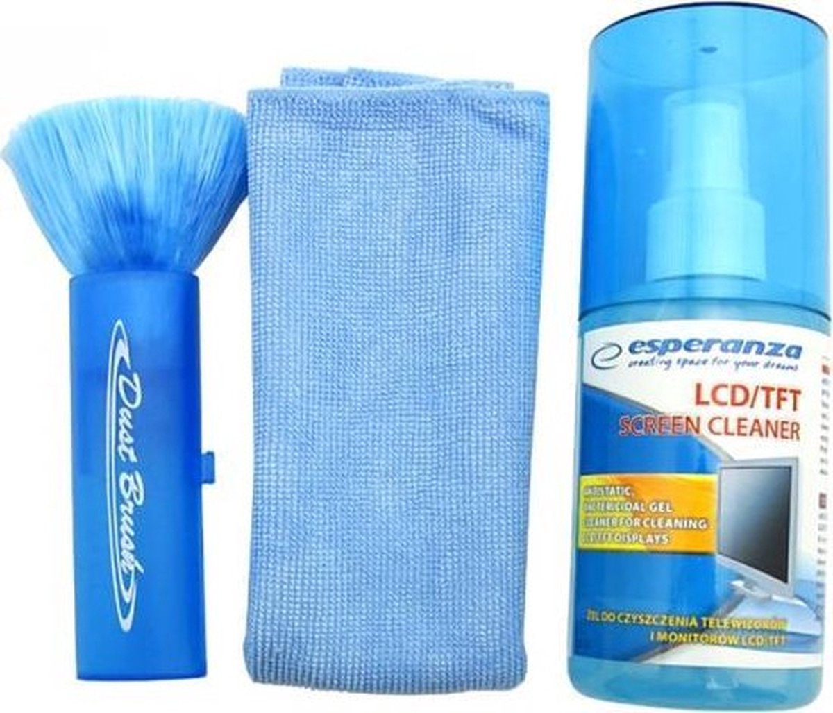 Esperanza série es112 - nettoyant pour écran - chiffon en microfibre - brosse antistatique