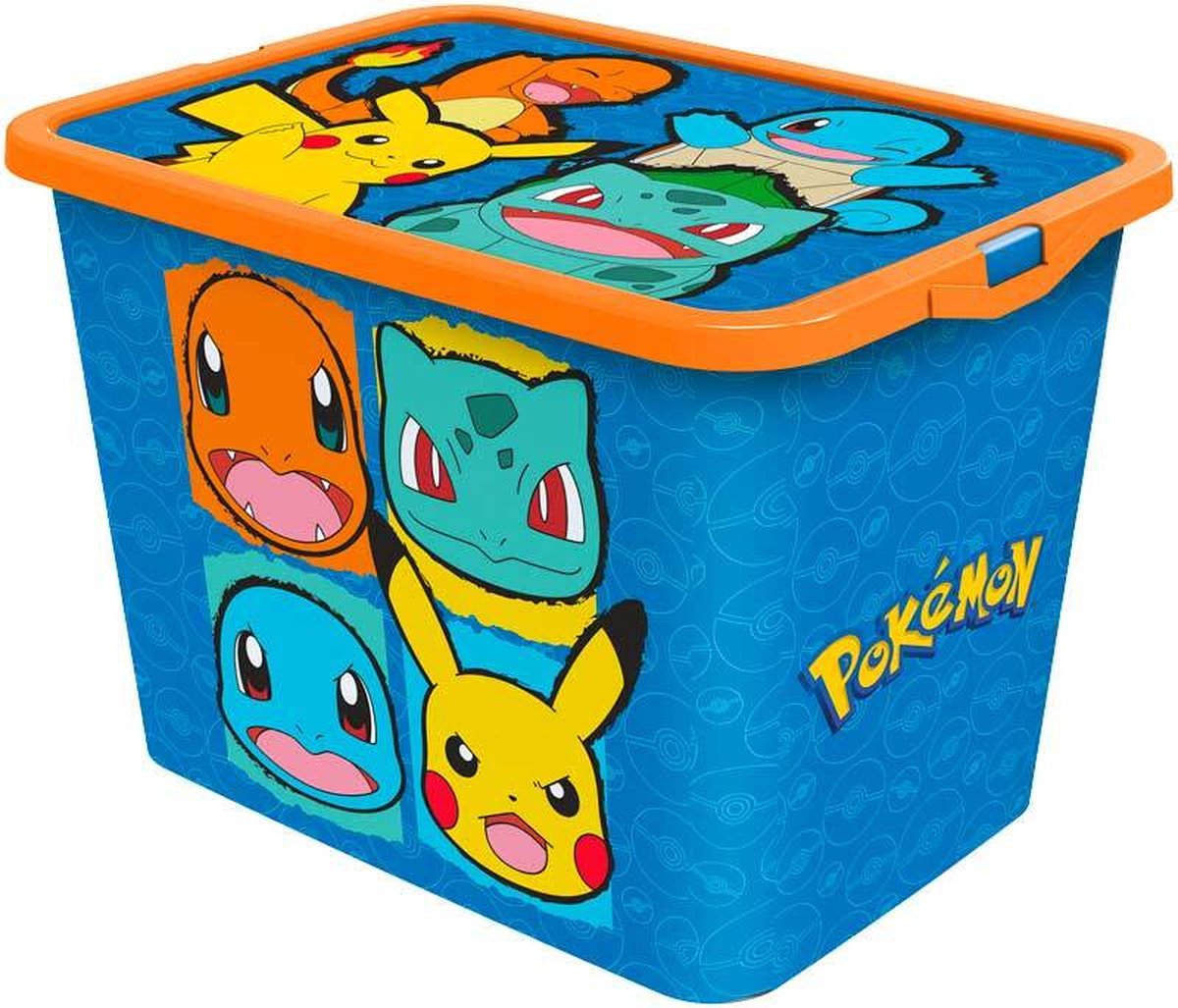 Boîte de rangement Pokémon junior 23 litres bleu orange