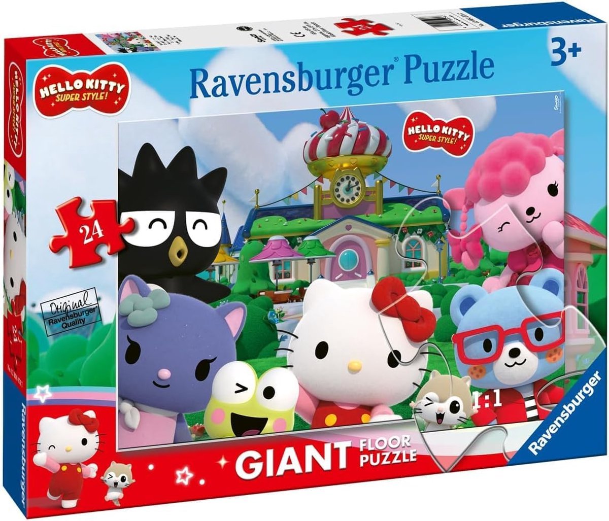Ravensburger Hello Kitty Super Style – Grand puzzle de sol 24 pièces (70×50 cm)
