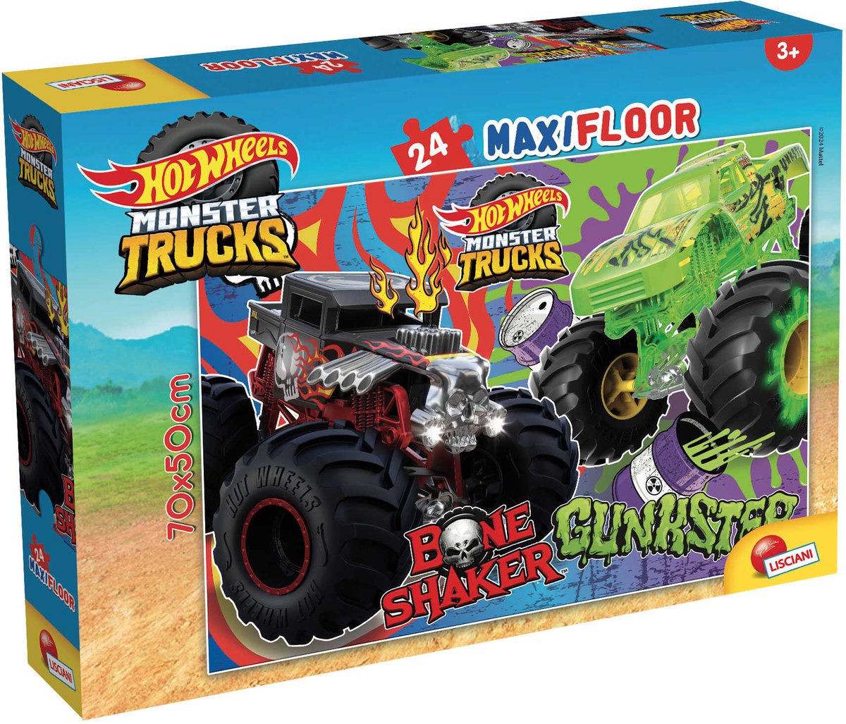 Lisciani hotwheels puzzle maxifloor 24