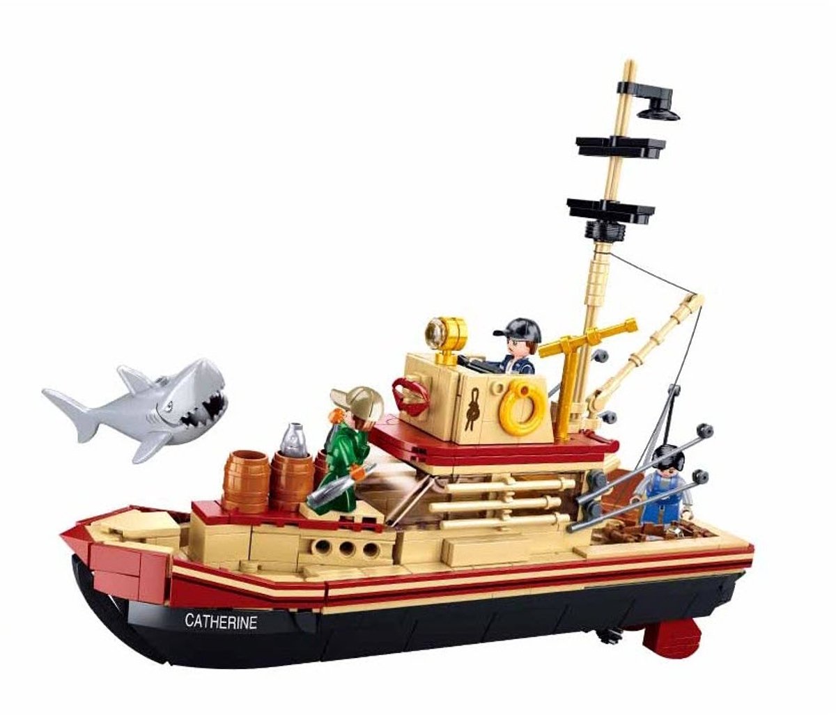 Modèle Sluban en briques le grand requin (m38-b1118)