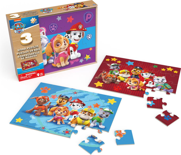 PAW PATROL 3IN1 PUBIDE WOODEN DANS LA BOX 3X24 PIÈCES