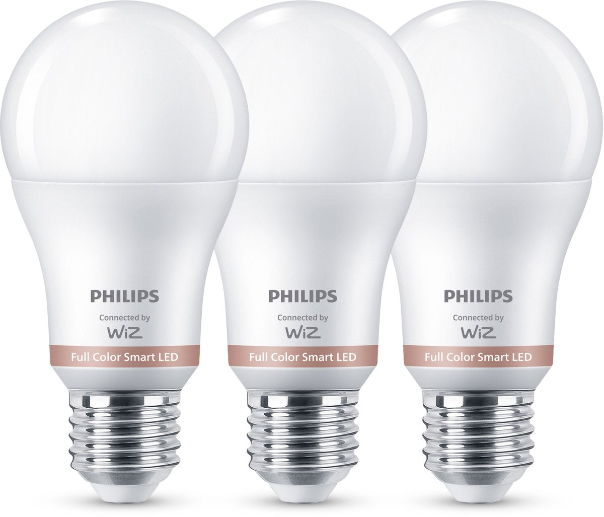Philips Lighting philips smart Lighting - pack de 3 lampes - éclairage LED intelligent - lumière colorée et blanche - e27 - 60w - mat - wi-fi