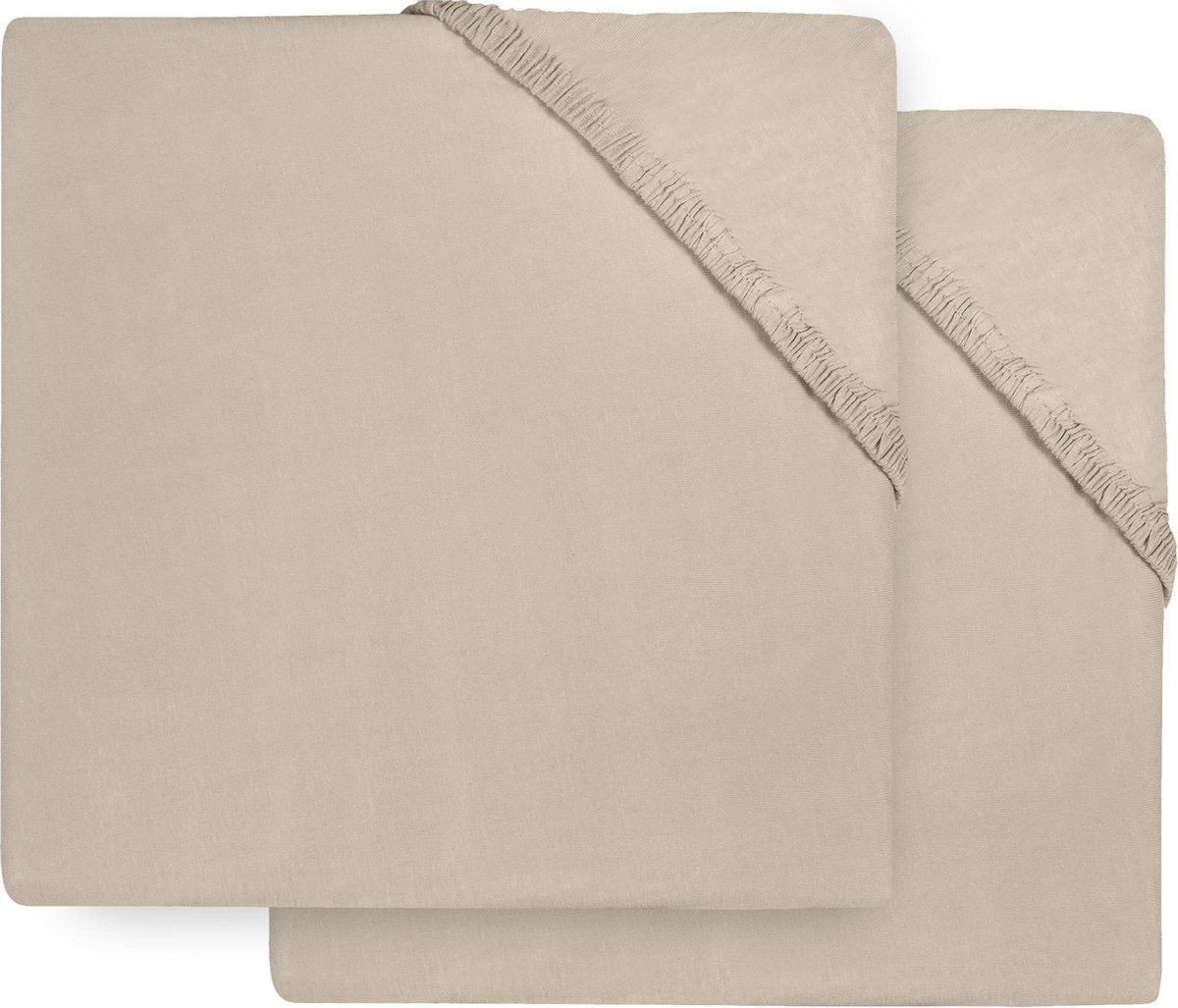 Jollein drap-housse matelas de parc bébé - nougat - jersey - 2 pièces - 75x95cm