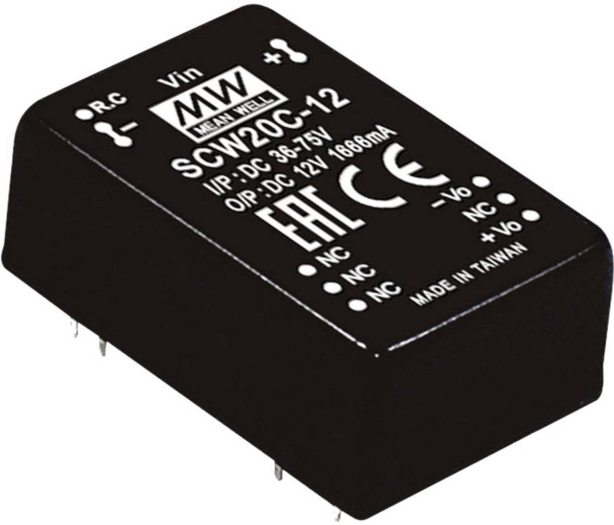 Mean well scw20c-15 module convertisseur dc dc 1 333 a 20 w nombre de sorties : 1 x contenu 1 pièce(s)