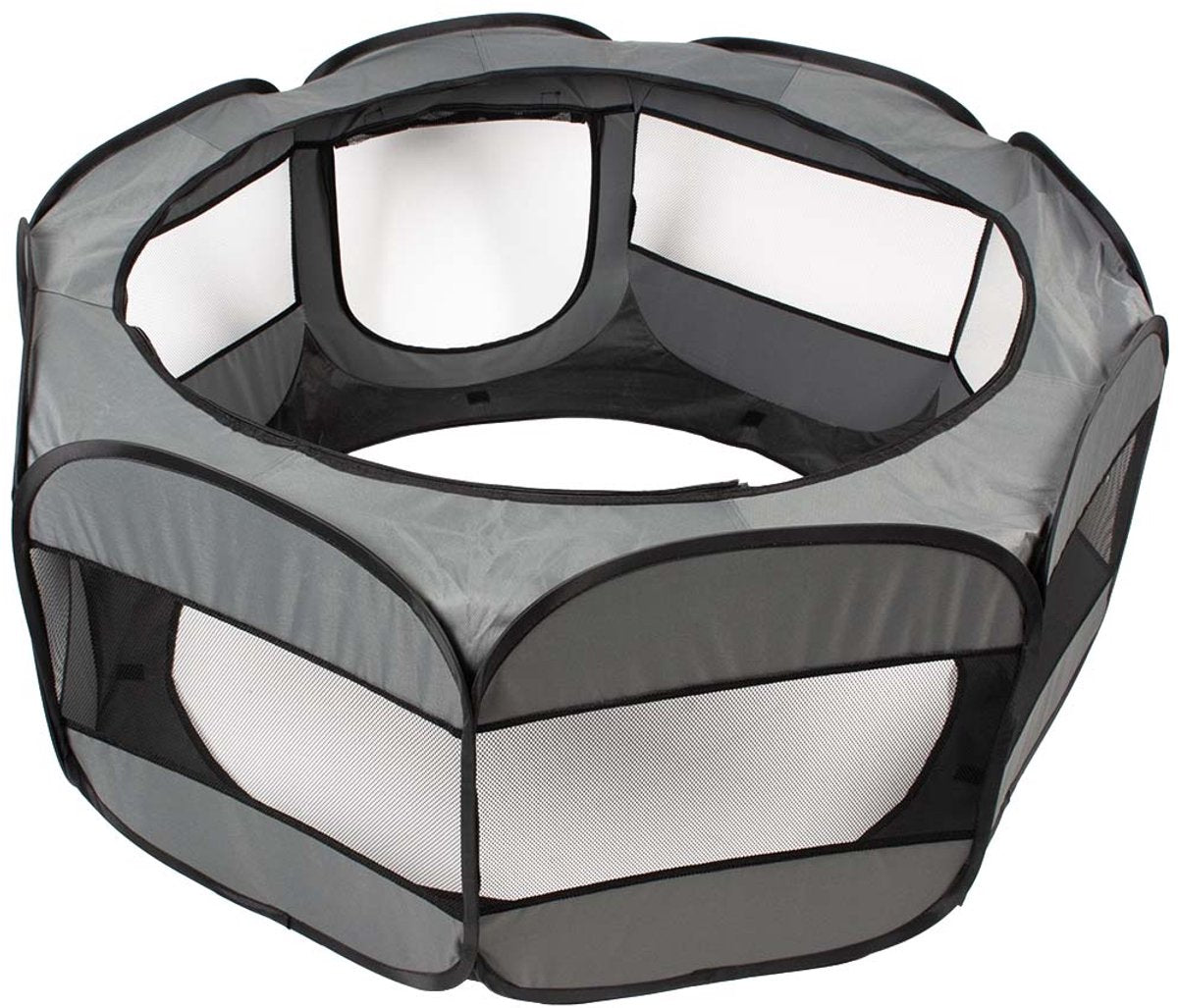 Duvo plus - parc pliable - gris clair - l - 120x45x51cm - facile à installer