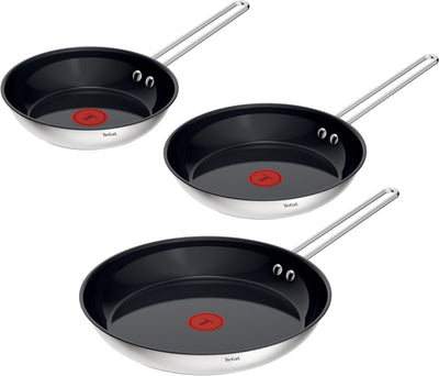 Tefal nordica ceramic - set de poêles à frire - ø20 ø24 ø28 cm - sans pfas - céramique - convient pour induction