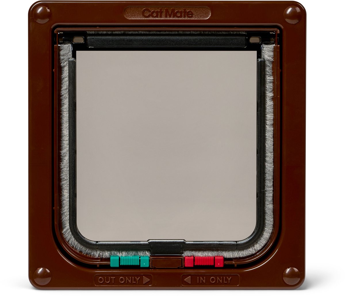 Chatière Cat mate avec verrouillage 4 positions 19,2 x 20 cm - marron - 309b