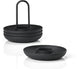 Coquetier Zone Danemark simple avec support dia. 11,2 x 9,5 cm 4 pièces. noir