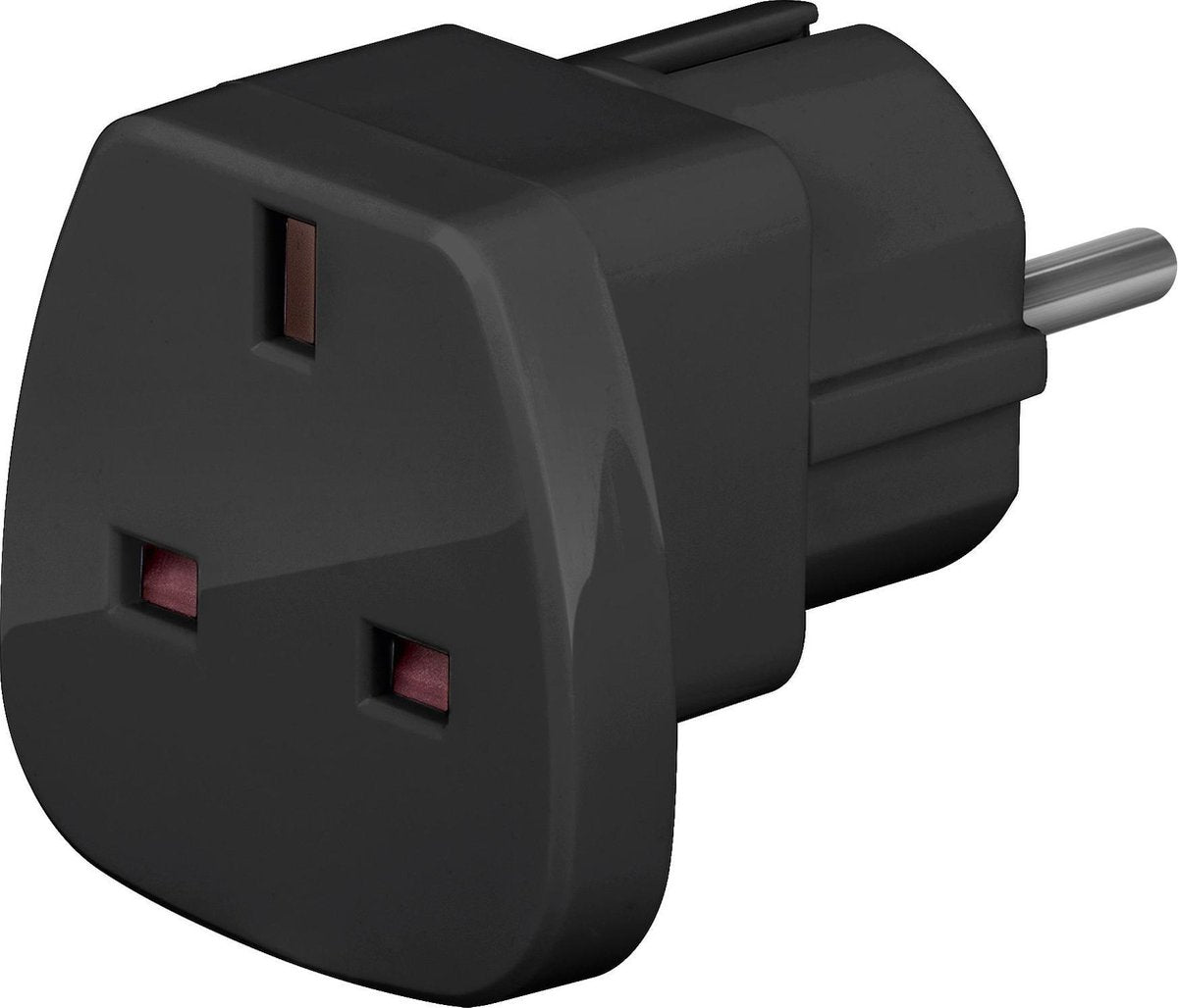 Goobay adaptateur de voyage Royaume-Uni vers Europe - mis à la terre noir