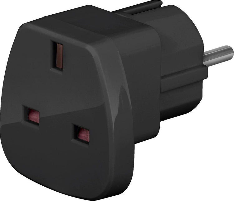 Goobay adaptateur de voyage Royaume-Uni vers Europe - mis à la terre noir