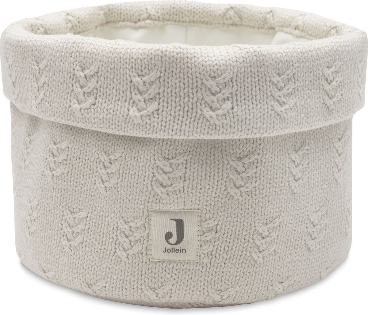 Jollein - panier à langer - panier à langer - tricot grain - flocons d'avoine