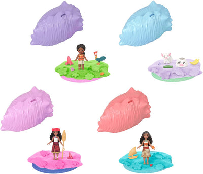 Mattel Disney Vaiana Ocean Shell Reveal avec petite poupée surprise - avec sable malléable et accessoires