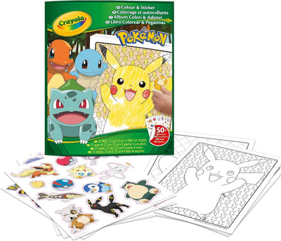 Crayola - livre de coloriage - livre de coloriage Pokémon avec autocollants pour enfants