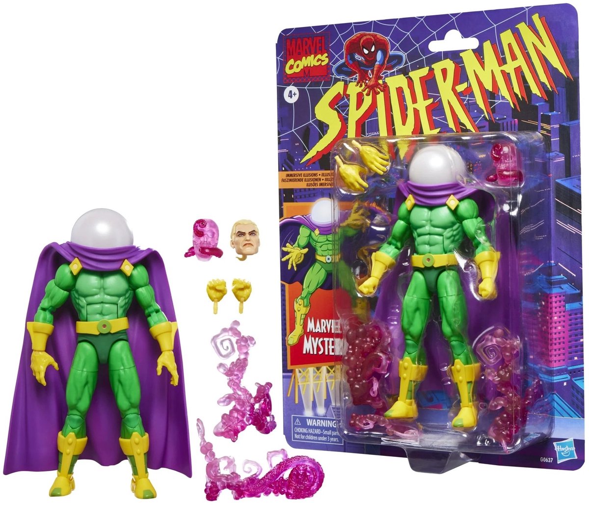 Hasbro Spider-Man Marvel Legends figurine rétro Marvel's Mysterio figurine 15 cm