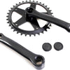 Crank Set 36 tands 127 mm Longueur de manivelle noire 1836127stzw