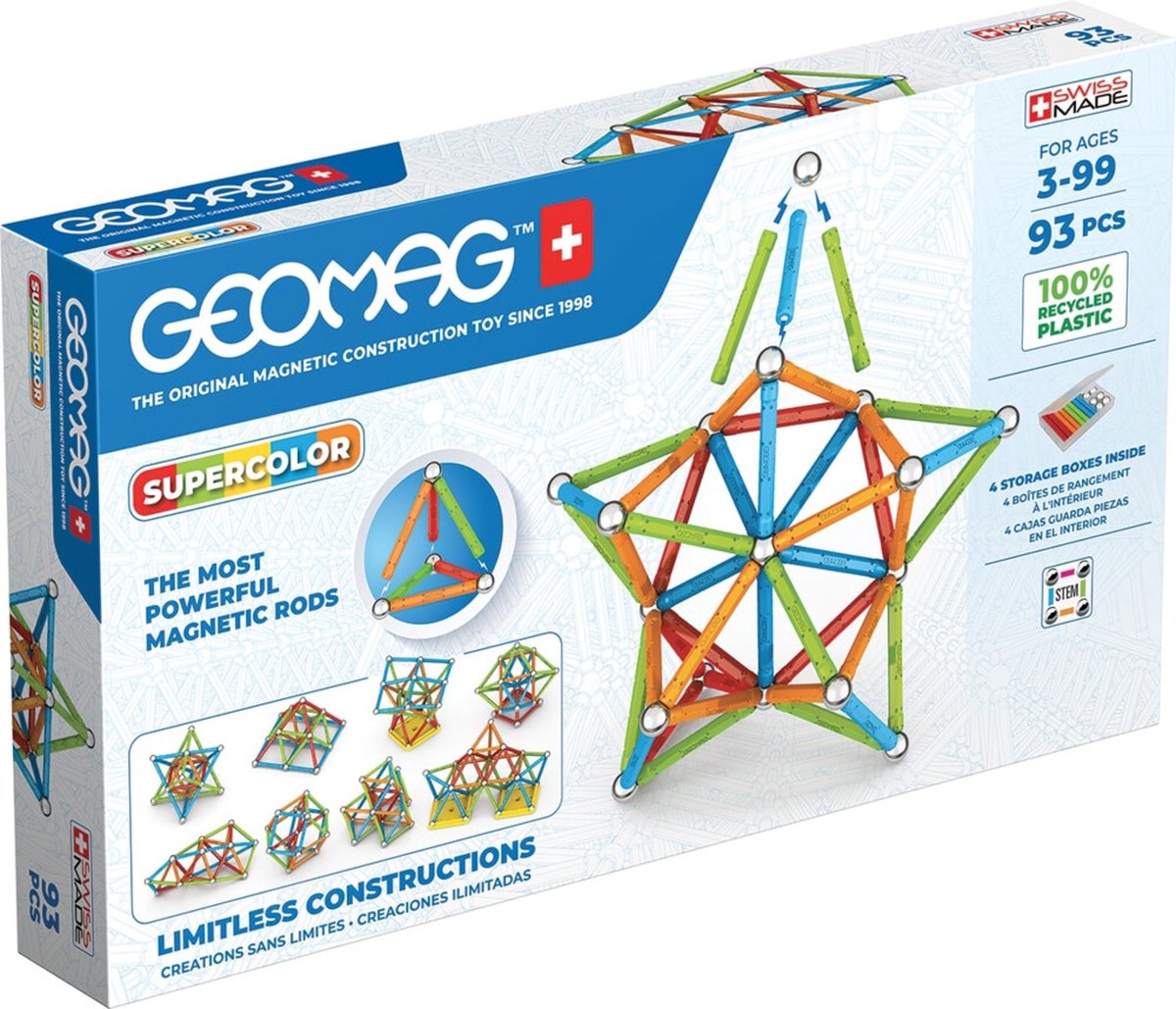 Geomag Super Color recyclé, 93dlg.