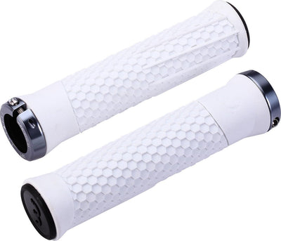 Bbb poignées de vélo vélo python - poignées de vélo avec adhérence maximale - blanc - longueur 142 mm - bhg-95