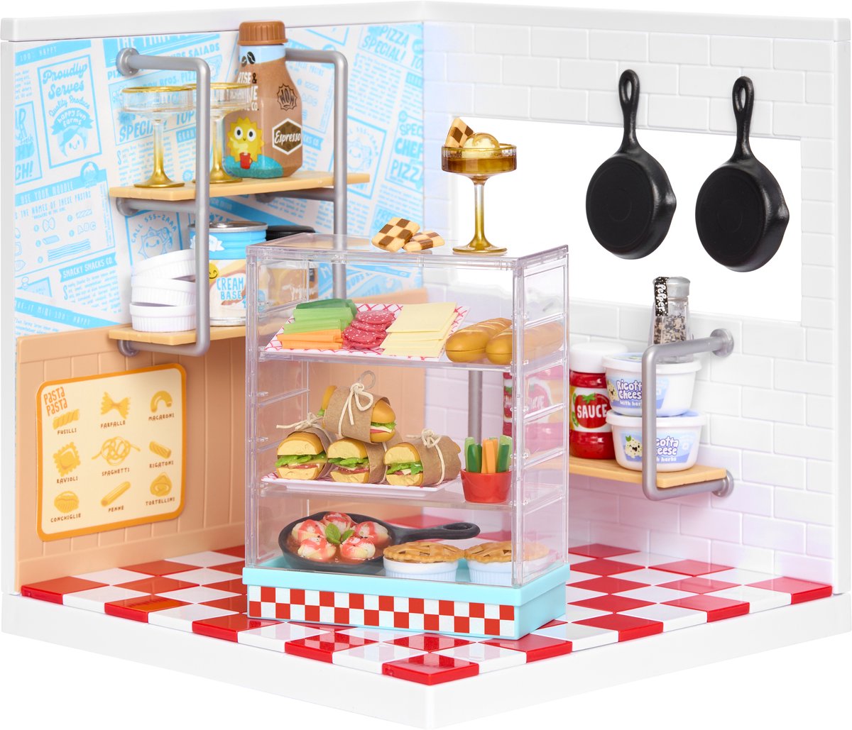 Miniverse™ make it mini space™ pizzeria - ensemble d'artisanat - kit de construction - créez votre propre mini pizzeria