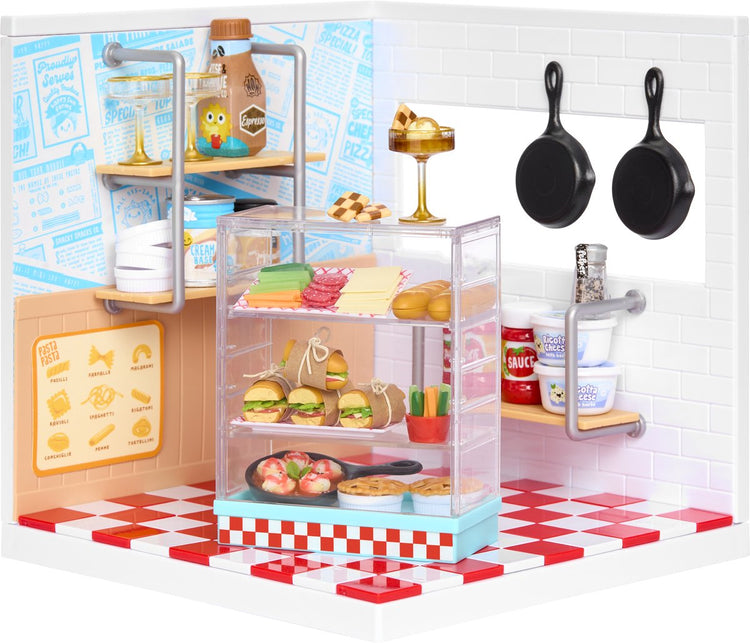 Miniverse™ make it mini space™ pizzeria - ensemble d'artisanat - kit de construction - créez votre propre mini pizzeria
