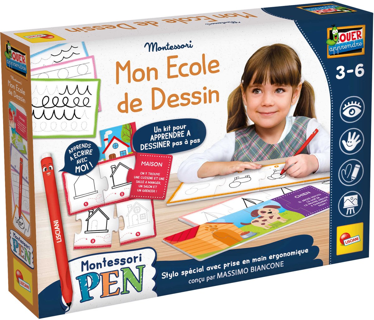 Lisciani Montessori stylo école dessin