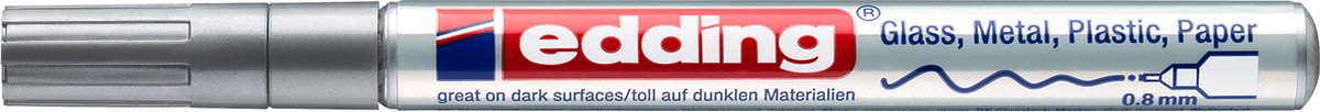 Edding marqueur peinture brillante 780 rond 0,8 mm aluminium argent