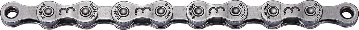 Bbb cycling powerline chaîne de vélo - chaîne de vélo 9 vitesses vélo de course - 114 maillons - gris - bch-90