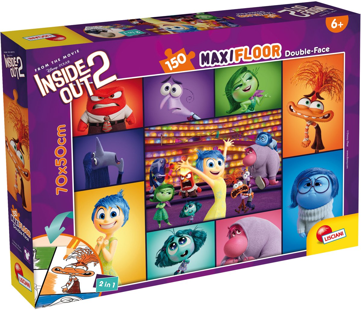 Lisciani Disney puzzle df maxifloor 150 à l'envers 2
