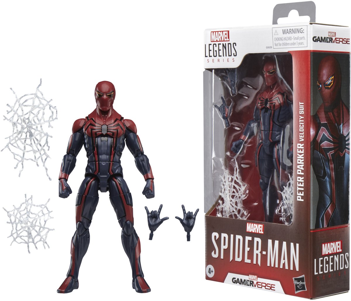 Hasbro Spider-Man Marvel Legends figurine Gamerverse Peter Parker Velocity Suit figurine 15 cm