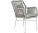 Chaise de jardin Home esprit blanc gris aluminium rotin synthétique 57 x 63 x 84 cm
