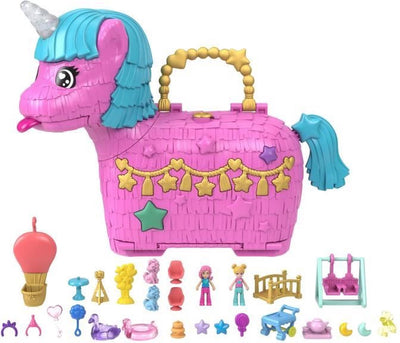Polly pocket 35ème boîte de fenêtre spéciale licorne fête poupée rose