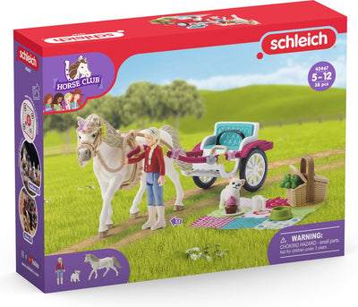 Schleich Horse Club Play Figure Set - Calèche pour spectacle équestre - Jouets pour enfants pour garçons et filles - 5 à 12 ans - 33 pièces - 42467