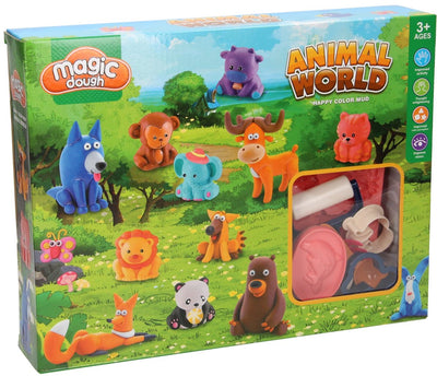 Ensemble d'argile du monde animal - 6 pots en argile