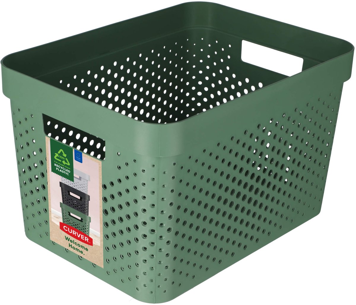 Curver Curver Infinity Recycled Dots Boîte de rangement 17 litres de vert