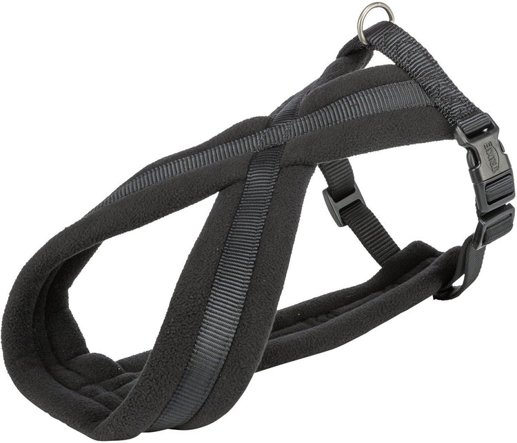 Harnais pour chien Trixie - confortablement réglable noir 40-70x2cm - rembourrage en polaire, sangle