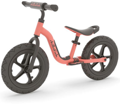 Draisienne Chillafish 2 ans - légère avec selle et guidon réglables - rose - draisienne pour filles jusqu'à 5 ans avec repose-pieds, poignée de transport et 12 pneus anti-crevaison en peau de caoutchouc - modèle charlie sport