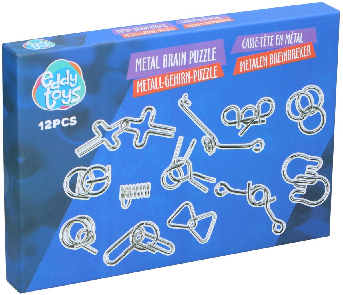 Casse-tête en métal, lot de 12