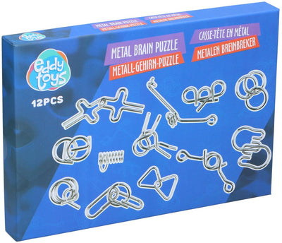 Casse-tête en métal, lot de 12